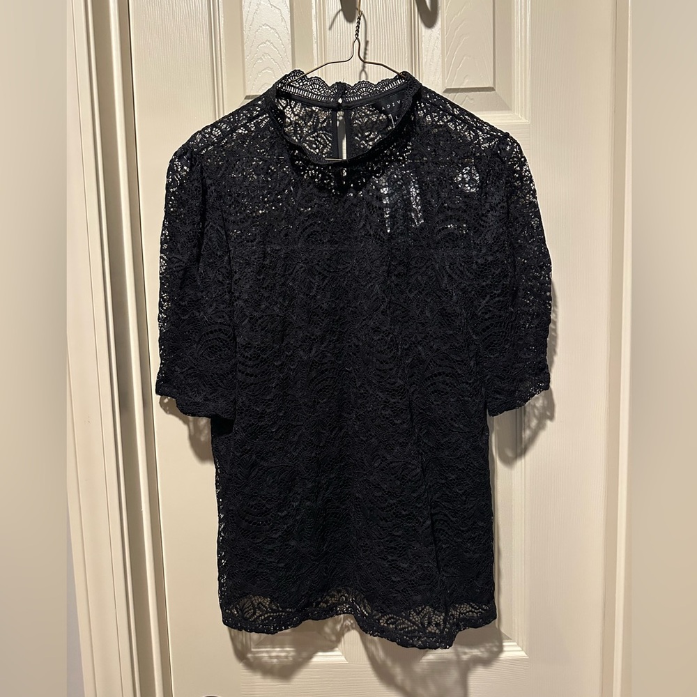 Adiva Black lace Blouse